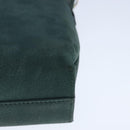 CELINE Hand Bag Leather 2way Green Gold Auth 94979-16