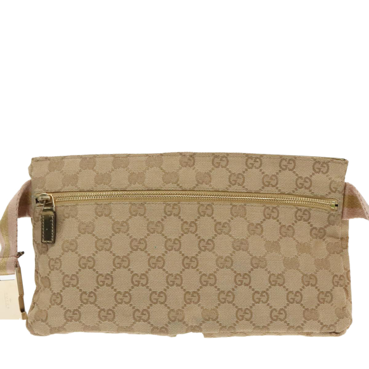 GUCCI GG Canvas Sherry Line Waist bag Beige Gold pink 28566 Auth 95013 - 0