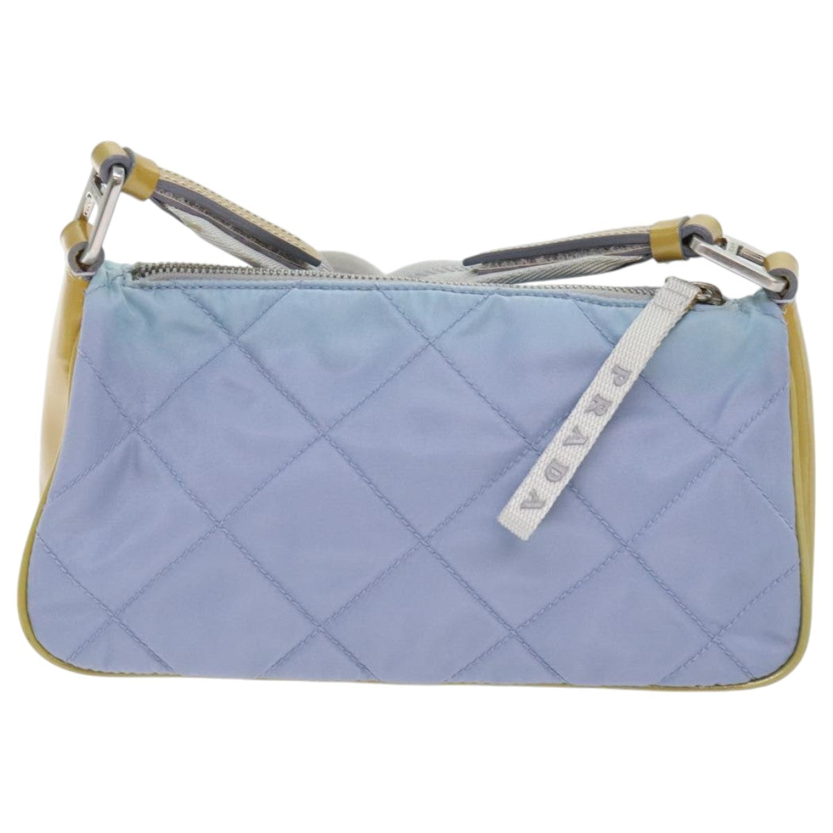 PRADA Shoulder Bag Nylon Light Blue Silver Auth 95019 - 0