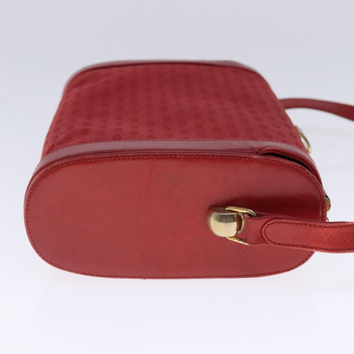 GUCCI Micro GG Canvas Shoulder Bag Gold Red 269957 Auth 95020