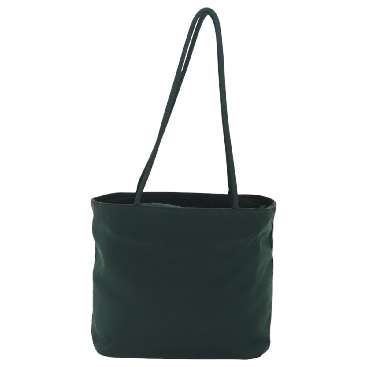 PRADA Tote Bag Nylon Green Silver Auth 95027 - 0