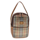 Burberrys Nova Check Shoulder Bag Canvas Beige Auth 95038-1