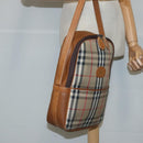 Burberrys Nova Check Shoulder Bag Canvas Beige Auth 95038-19
