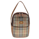 Burberrys Nova Check Shoulder Bag Canvas Beige Auth 95038-13