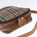 Burberrys Nova Check Shoulder Bag Canvas Beige Auth 95038-6