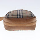 Burberrys Nova Check Shoulder Bag Canvas Beige Auth 95038-5