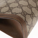 GUCCI GG Supreme Web Sherry Line Clutch Bag PVC Beige Red 89 01 032 Auth 95057-16