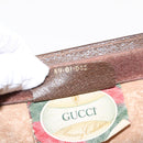 GUCCI GG Supreme Web Sherry Line Clutch Bag PVC Beige Red 89 01 032 Auth 95057-12