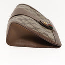 GUCCI GG Supreme Web Sherry Line Clutch Bag PVC Beige Red 89 01 032 Auth 95057-3