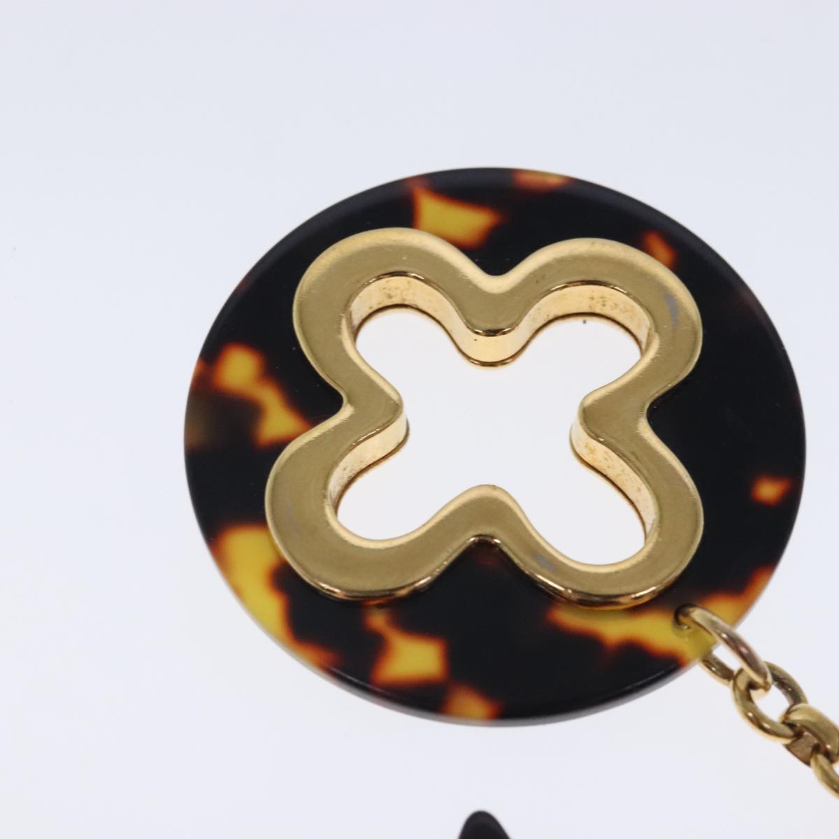 LOUIS VUITTON Bijoux Sac Ansolence Key Holder metal Gold M65844 LV Auth 95063