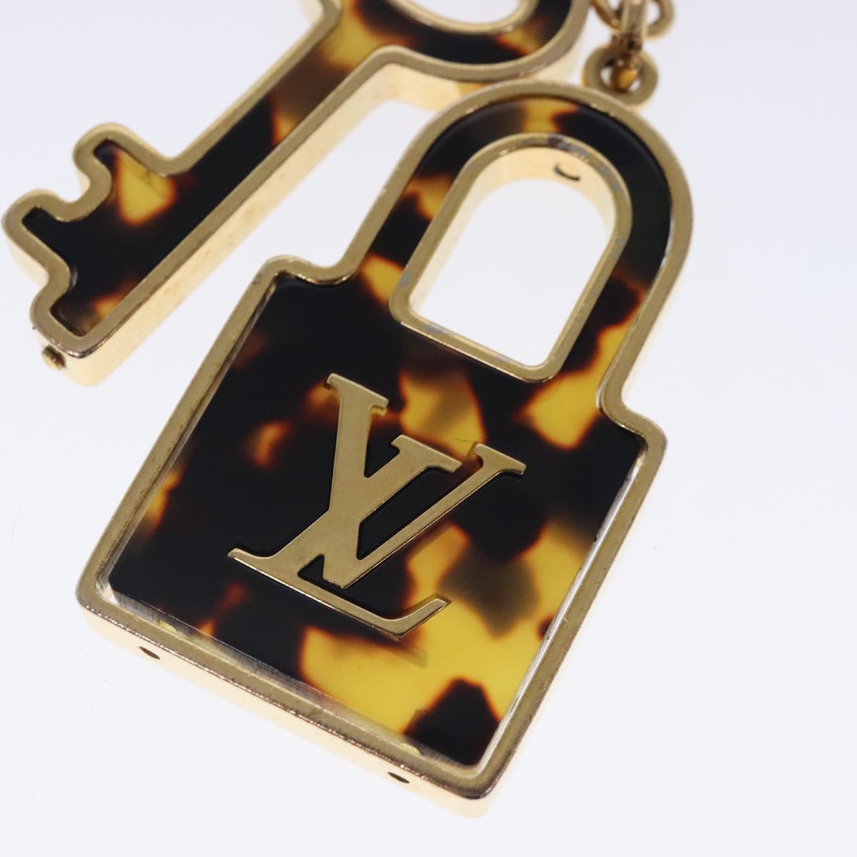 LOUIS VUITTON Porte Cles Confidence Key Holder metal Gold M65088 LV Auth 95064