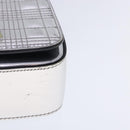 BURBERRY Chain Shoulder Bag Patent leather Silver Auth 95065-15