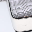 BURBERRY Chain Shoulder Bag Patent leather Silver Auth 95065-16