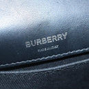 BURBERRY Chain Shoulder Bag Patent leather Silver Auth 95065-18