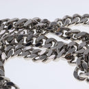 BURBERRY Chain Shoulder Bag Patent leather Silver Auth 95065-8