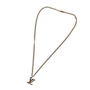 LOUIS VUITTON LV Wood Necklace metal Dark Silver MP2818 LV Auth 95075-1