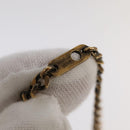 LOUIS VUITTON LV Wood Necklace metal Dark Silver MP2818 LV Auth 95075-10