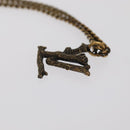LOUIS VUITTON LV Wood Necklace metal Dark Silver MP2818 LV Auth 95075-5