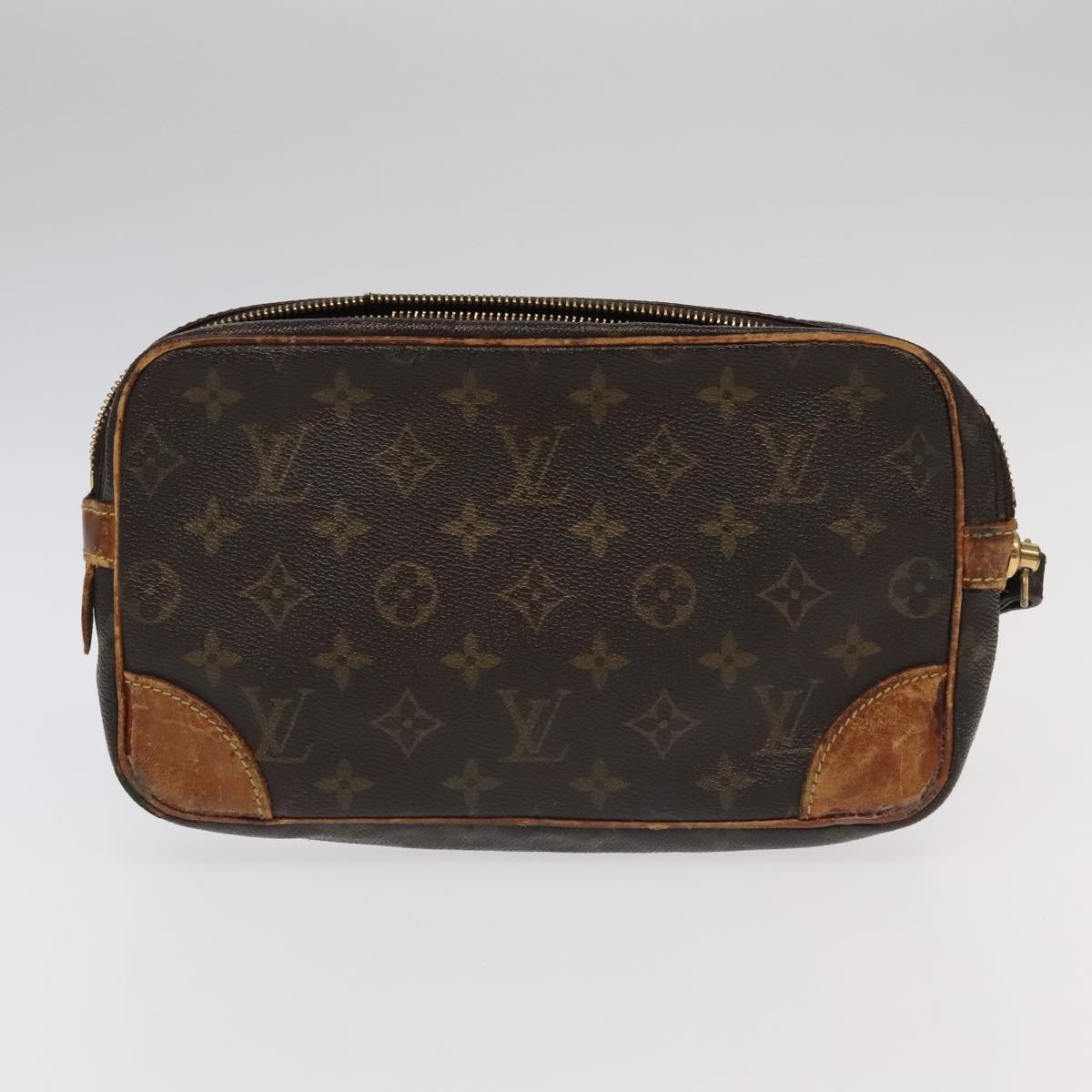 LOUIS VUITTON Monogram Marly Dragonne GM Clutch Bag 5Set M51825 LV Auth 95079