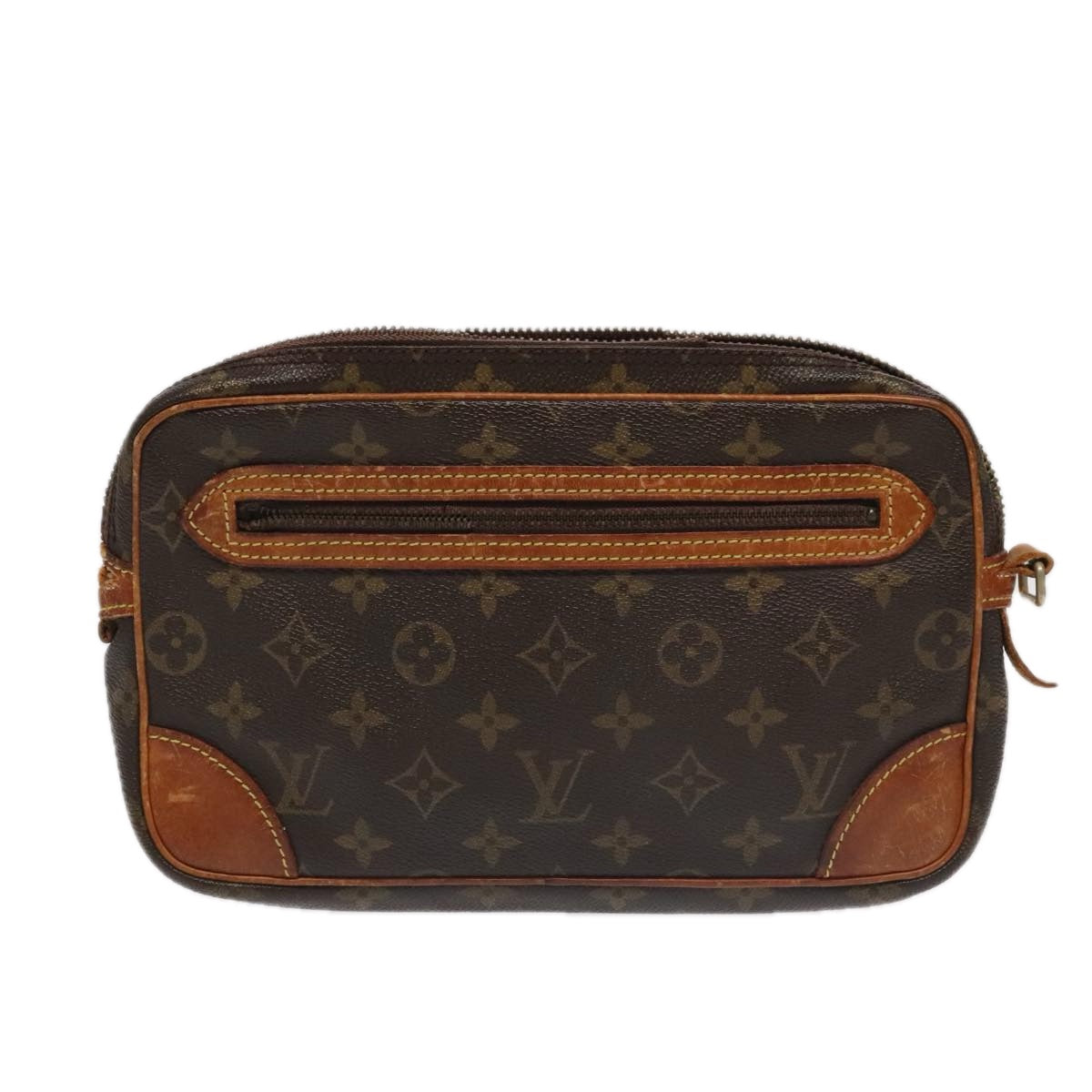 LOUIS VUITTON Monogram Marly Dragonne GM Clutch Bag 5Set M51825 LV Auth 95079 - 0