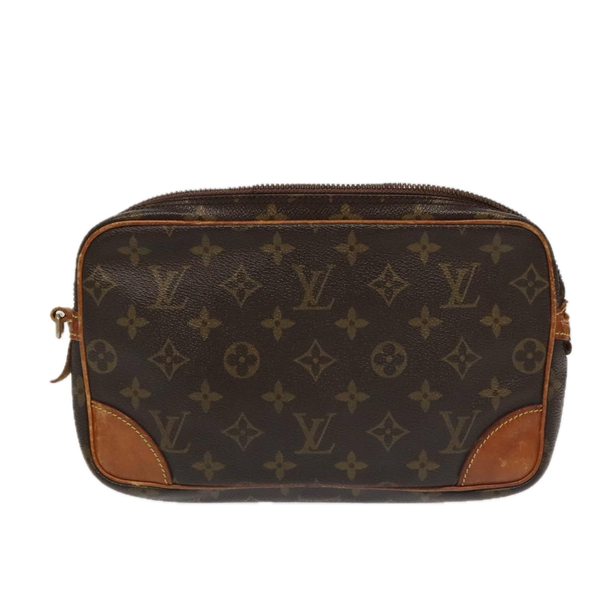 LOUIS VUITTON Monogram Marly Dragonne GM Clutch Bag 5Set M51825 LV Auth 95079