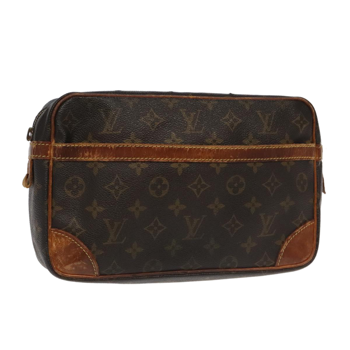 LOUIS VUITTON Monogram Compiegne 28 Clutch Bag M51845 LV Auth 95095