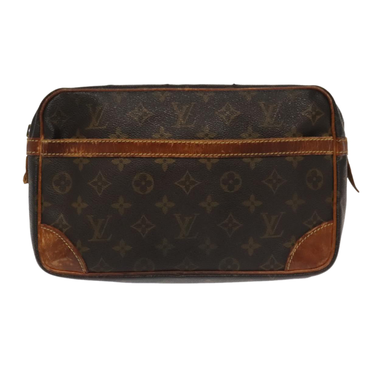 LOUIS VUITTON Monogram Compiegne 28 Clutch Bag M51845 LV Auth 95095