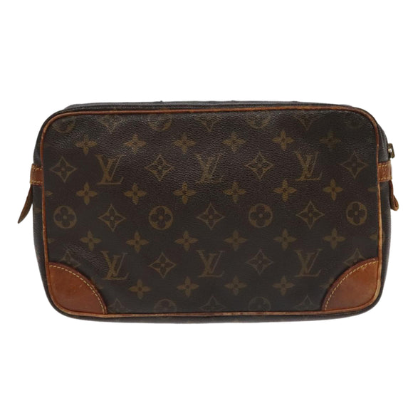 LOUIS VUITTON Monogram Compiegne 28 Clutch Bag M51845 LV Auth 95095