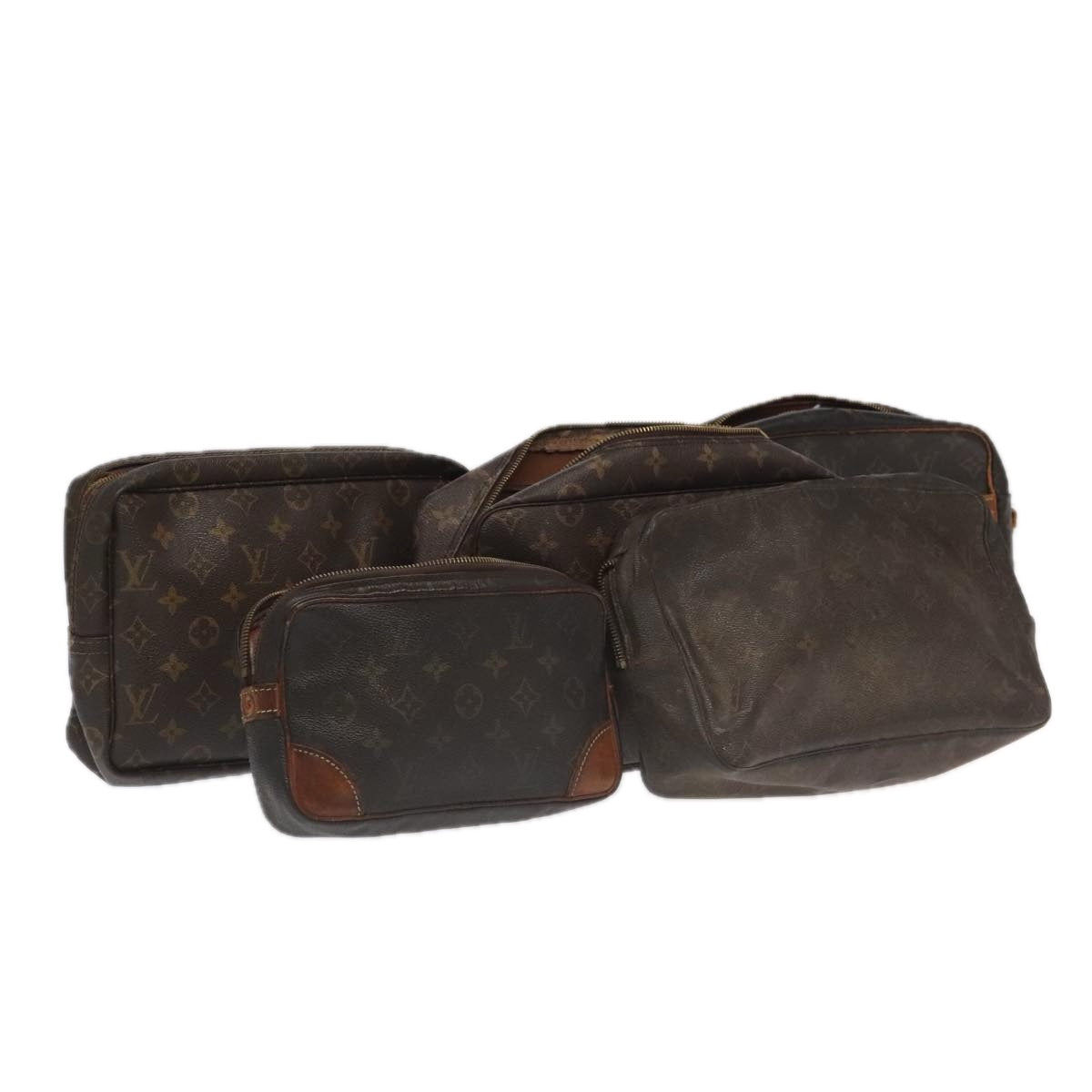 LOUIS VUITTON Monogram Clutch Bag 5Set LV Auth 95098