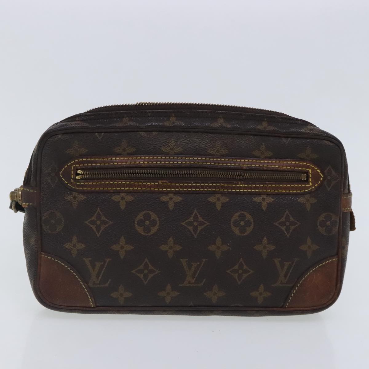 LOUIS VUITTON Monogram Marly Dragonne GM Clutch Bag 3Set M51825 LV Auth 95099