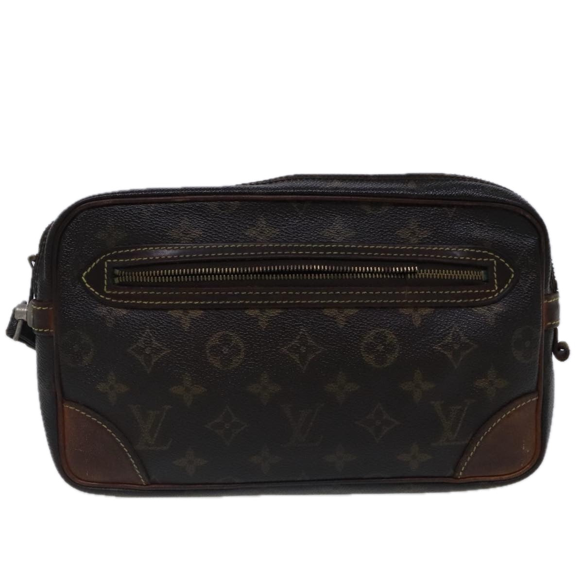 LOUIS VUITTON Monogram Marly Dragonne GM Clutch Bag 3Set M51825 LV Auth 95099 - 0