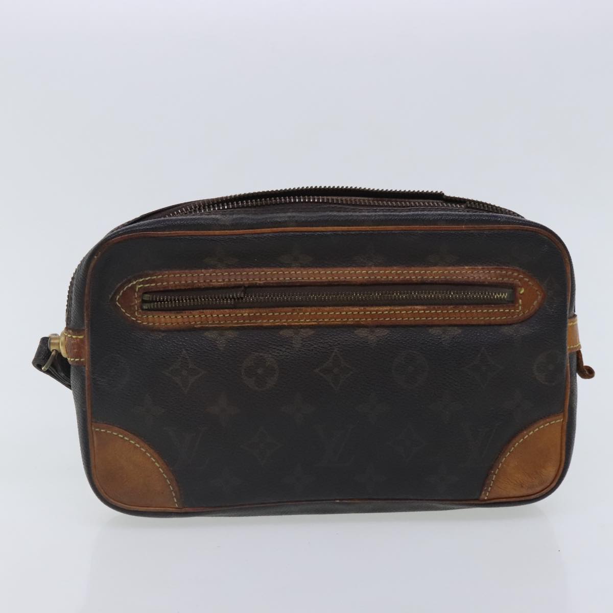 LOUIS VUITTON Monogram Marly Dragonne GM Clutch Bag 3Set M51825 LV Auth 95099