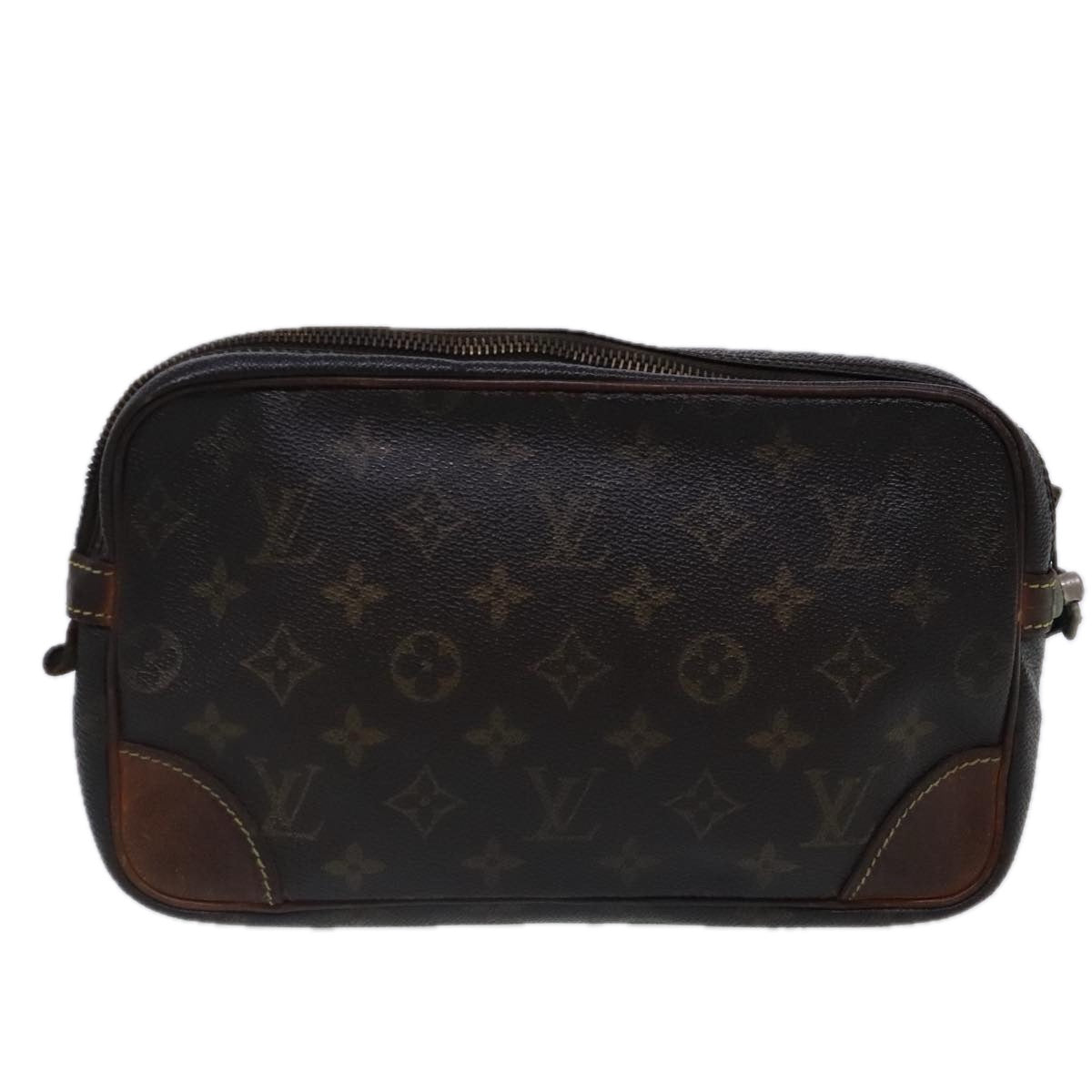 LOUIS VUITTON Monogram Marly Dragonne GM Clutch Bag 3Set M51825 LV Auth 95099