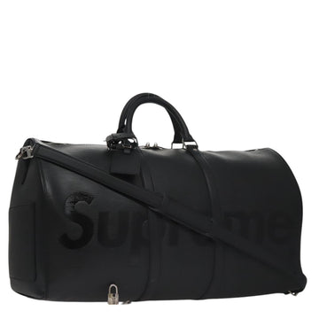 LOUIS VUITTON Epi LV × Supreme Keepall Bandouliere 55 Bag M53433 LV Auth 95128SM