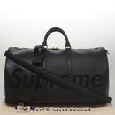 LOUIS VUITTON Epi LV × Supreme Keepall Bandouliere 55 Bag M53433 LV Auth 95128SM-12