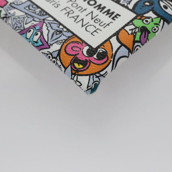 LOUIS VUITTON Monogram Comics Trio Amberop Clutch Bag White M82014 Auth 95129SM