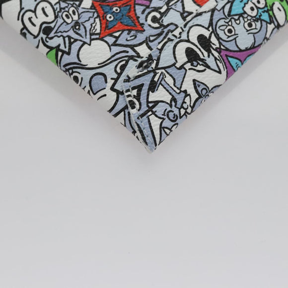 LOUIS VUITTON Monogram Comics Trio Amberop Clutch Bag White M82014 Auth 95129SM