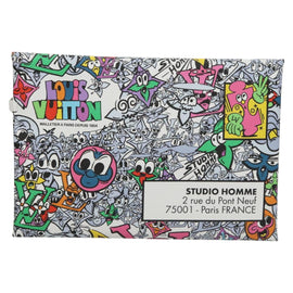 LOUIS VUITTON Monogram Comics Trio Amberop Clutch Bag White M82014 Auth 95129SM - 0