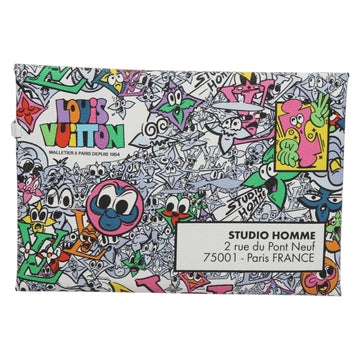 LOUIS VUITTON Monogram Comics Trio Amberop Clutch Bag White M82014 Auth 95129SM - 0