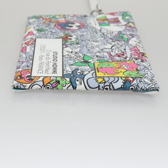 LOUIS VUITTON Monogram Comics Trio Amberop Clutch Bag White M82014 Auth 95129SM