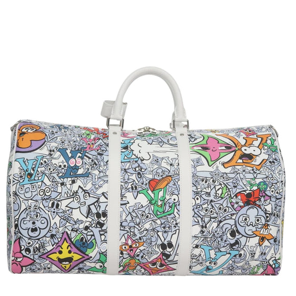 LOUIS VUITTON Monogram Comics Keepall Bandouliere 50 Bag M21863 LV Auth 95131S