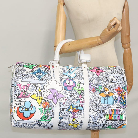 LOUIS VUITTON Monogram Comics Keepall Bandouliere 50 Bag M21863 LV Auth 95131SM