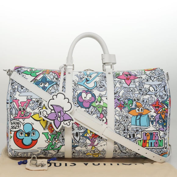 LOUIS VUITTON Monogram Comics Keepall Bandouliere 50 Bag M21863 LV Auth 95131S