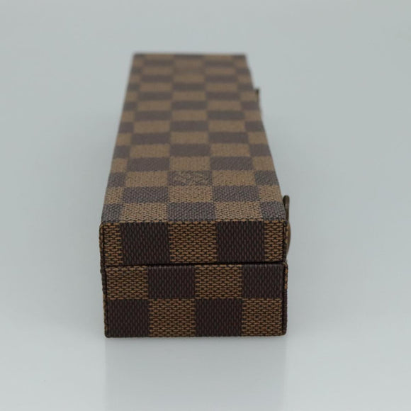 LOUIS VUITTON Damier Ebene Watch case Accessory Case LV Auth 95137SV