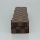 LOUIS VUITTON Damier Ebene Watch case Accessory Case LV Auth 95137SV-4