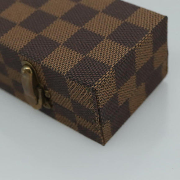 LOUIS VUITTON Damier Ebene Watch case Accessory Case LV Auth 95137SV