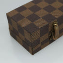 LOUIS VUITTON Damier Ebene Watch case Accessory Case LV Auth 95137SV-14