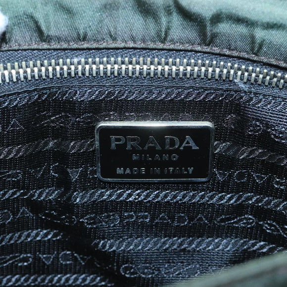 PRADA Shoulder Bag Nylon Green Auth 95145