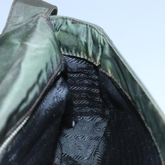 PRADA Shoulder Bag Nylon Green Auth 95145