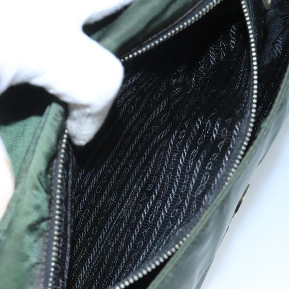 PRADA Shoulder Bag Nylon Green Auth 95145